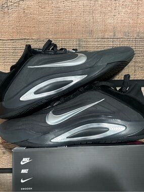 Nike A’ja Wilson A1 Black with Silver Swoosh Low-Profile Basketball Sneakers